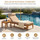 TOPMAX Acacia Wood Chaise Lounge Set of 2 by HouseOfZazla