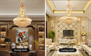 24-Inch Gold Crystal Chandelier, 12-Light French Empire Style Ceiling Light by HouseOfZazla