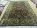 6' X 9' Handmade India Floral Oriental Wool Rug Carpet Tea Wash Red Hand Knotted