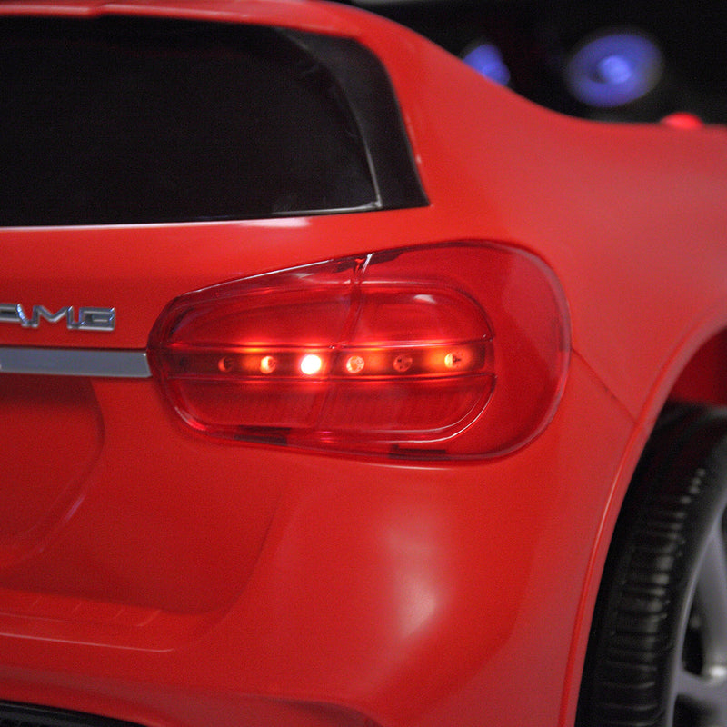 6V Licensed Mercedes Benz AMG Electric Vehicle, Kid Ride on Car with Parental Remote Control, MP3 Player Headlights Opening Doors for Children 3-8, Red