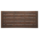 TREXM Rustic Patio Bar Set with Ergonomic Chairs, Solid Wood Slatted Tabletop in Mocha+Beige Cushion by Montret