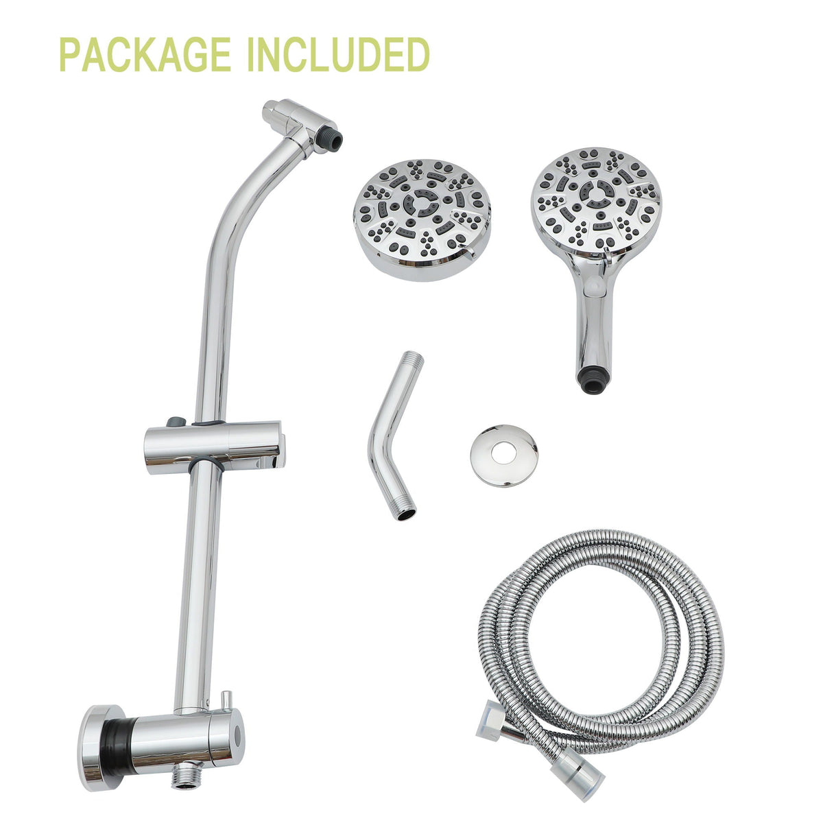 Multi Function Dual Shower Head System With 4.7" Rain Showerhead, 8 Function Hand Shower, Adjustable Slide Bar, photo 18 of 25