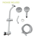 Multi Function Dual Shower Head System With 4.7" Rain Showerhead, 8 Function Hand Shower, Adjustable Slide Bar by HouseOfZazla
