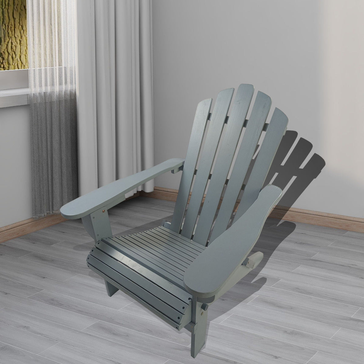 Outdoor Or Indoor Adirondack Chair - Walnut, photo 6 of 8