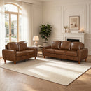 Breathable Faux Leather Sofa For Living Room