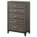 Gregory - 5 Drawer Chest - Smoke Gray by HouseOfZazla