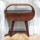 Large Chestnut Circular Bedside by HouseOfZazla