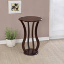 Round Accent Table - Cherry by HouseOfZazla