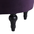 Dawn - Tufted Round Ottoman Nailhead Accents - Purple by HouseOfZazla
