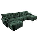 Sofa Set With Ottoman And Pillows, Textured, High Resilience Cushions by HouseOfZazla