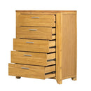 5 Drawer Dresser - Natural Wood / Brown by Unique Piece Furniture
