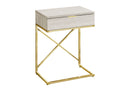 Accent Side Table with Storage Drawer, Spacious Tabletop, Contemporary Design by HouseOfZazla