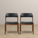 Enzo - Dining Chair (Set of 2) - Black / Brown by HouseOfZazla