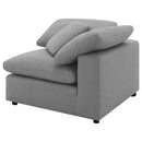 Segoura - 5 Piece Upholstered Modular Sectional With Reclined Back Pillows - Gray by HouseOfZazla