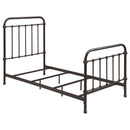 Livingston Metal Twin Open Frame Bed Dark Bronze