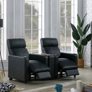 Push Back Recliner - Black by HouseOfZazla