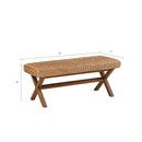 Bench With Water Hyacinth Seat - Brown by HouseOfZazla