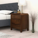 Lionel - Nightstand 3 Drawer Bed Side Table - Brown by Unique Piece Furniture