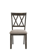 Claudia II - Weathered Side Chair (Set of 2) - Beige / Gray