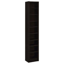 Rectangular Bookcase Tall Slim Storage With 9 Shelves - Brown by HouseOfZazla