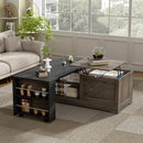 Farmhouse Lift Top Coffee Table With Barn Doors