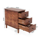 Narrow End Table With 3 Drawers, Compact Design For Small Spaces - Brown by HouseOfZazla