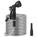 Stainless Steel Garden Hose with 7-Pattern Nozzle by LJGDeals
