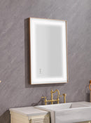 36x24 LED Lighted Bathroom Wall Mounted Mirror with High Lumen+Anti-Fog Separately Control