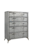 5 Drawer Chest Book Matched Veneers - Gray by HouseOfZazla