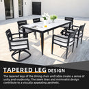 Modern Outdoor Patio Dining Set With Table And Chairs With Sunbrella Cushions