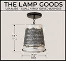 Distressed Large Corrugated Galvanized Barn Ceiling Light