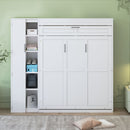 Murphy Wall Bed With Shelves, Wardrobe And LED Lights by Unique Piece Furniture
