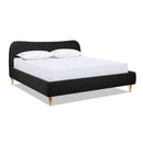 Roman - Curved Headboard Upholstered Platform Bed by HouseOfZazla