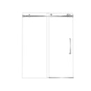 Frameless Single Sliding Shower Door & Handle And Square Tube Track by HouseOfZazla