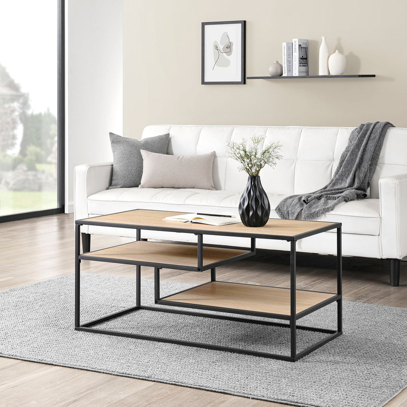 Maya 40" Contemporary Metal Coffee Table