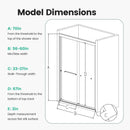 Semi-Frameless Double Sliding Shower Door, Bypass Shower Door, 1 / 4" (6Mm) Thick SGCC Tempered Glass Door by HouseOfZazla