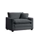 Modern Classic Fabric Single Chair Deep Seat Sofa With Pillow by HouseOfZazla