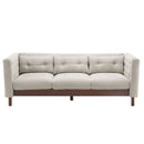 Upholstered Sofa Modern 3 Seater Sofa Couch With Tufted Design For Living Room by Unique Piece Furniture