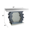 Nysa - 47" X 14" Console Table - Mirrored & Faux Crystals
