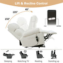Oversized Power Lift Recliner Chai With Remote Control, Side Pocket, Spacious Seat by HouseOfZazla