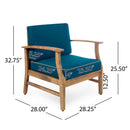 Perla Contemporary Club Chair with Water Resistant Cushion by HouseOfZazla