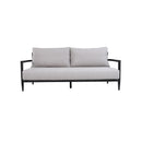Outdoor Bench Seat Sofa, Sunbrella Cushion, Weather Resistant For Patio - Ember Black by HouseOfZazla