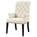 Vaughn - Upholstered Dining Chair With Tapered Legs And Nailhead Trim - Beige by HouseOfZazla