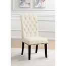 Button Tufted Side Chairs (Set of 2) - Beige by HouseOfZazla