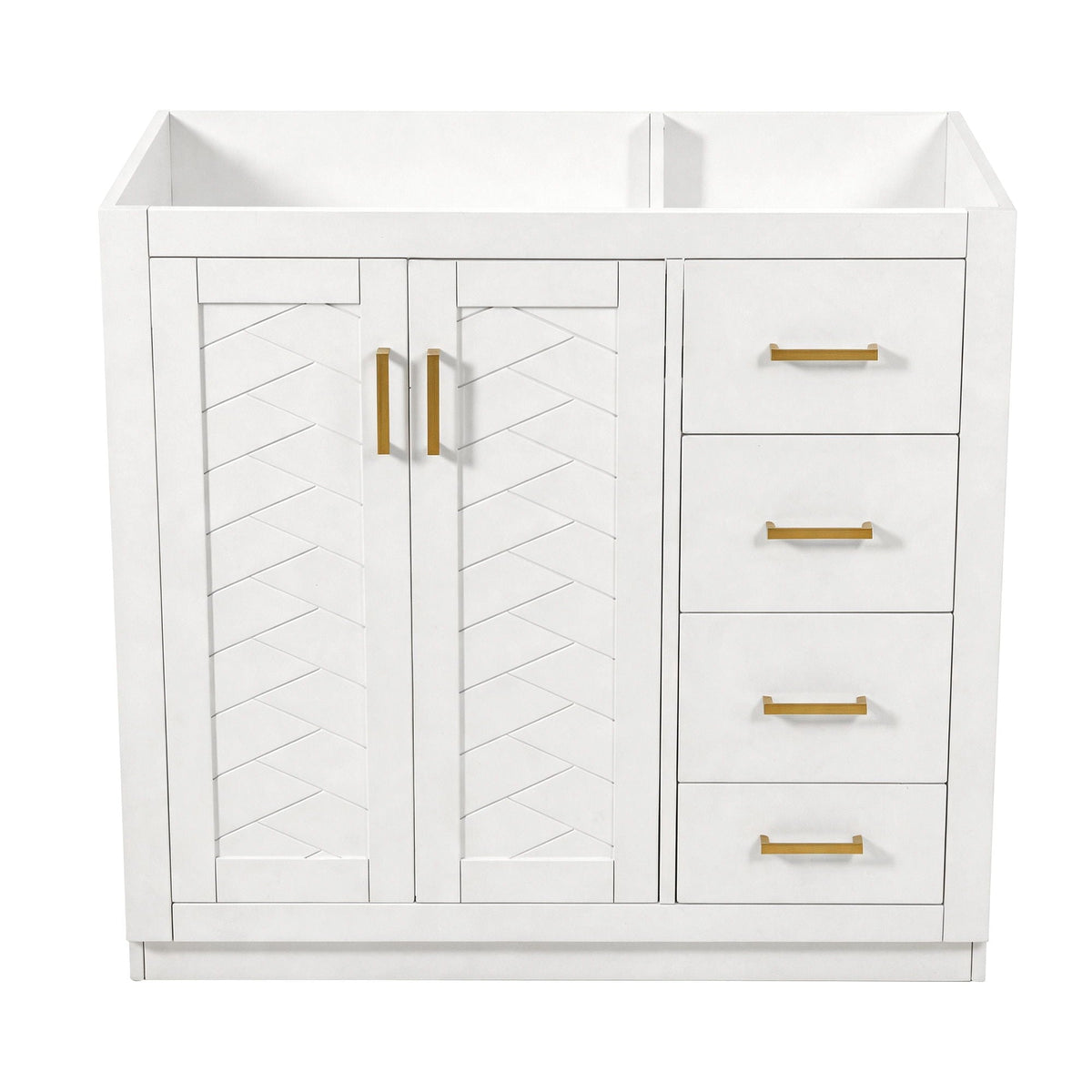Retro Style Bathroom Vanity, 3 Drawers & Soft Closing Doors, photo 36 of 40