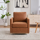 30.7"W Upholstered Square Swivel Accent Chair