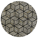 Top Accent Table With Mosaic Design, Circular Tabletop - Gold by HouseOfZazla