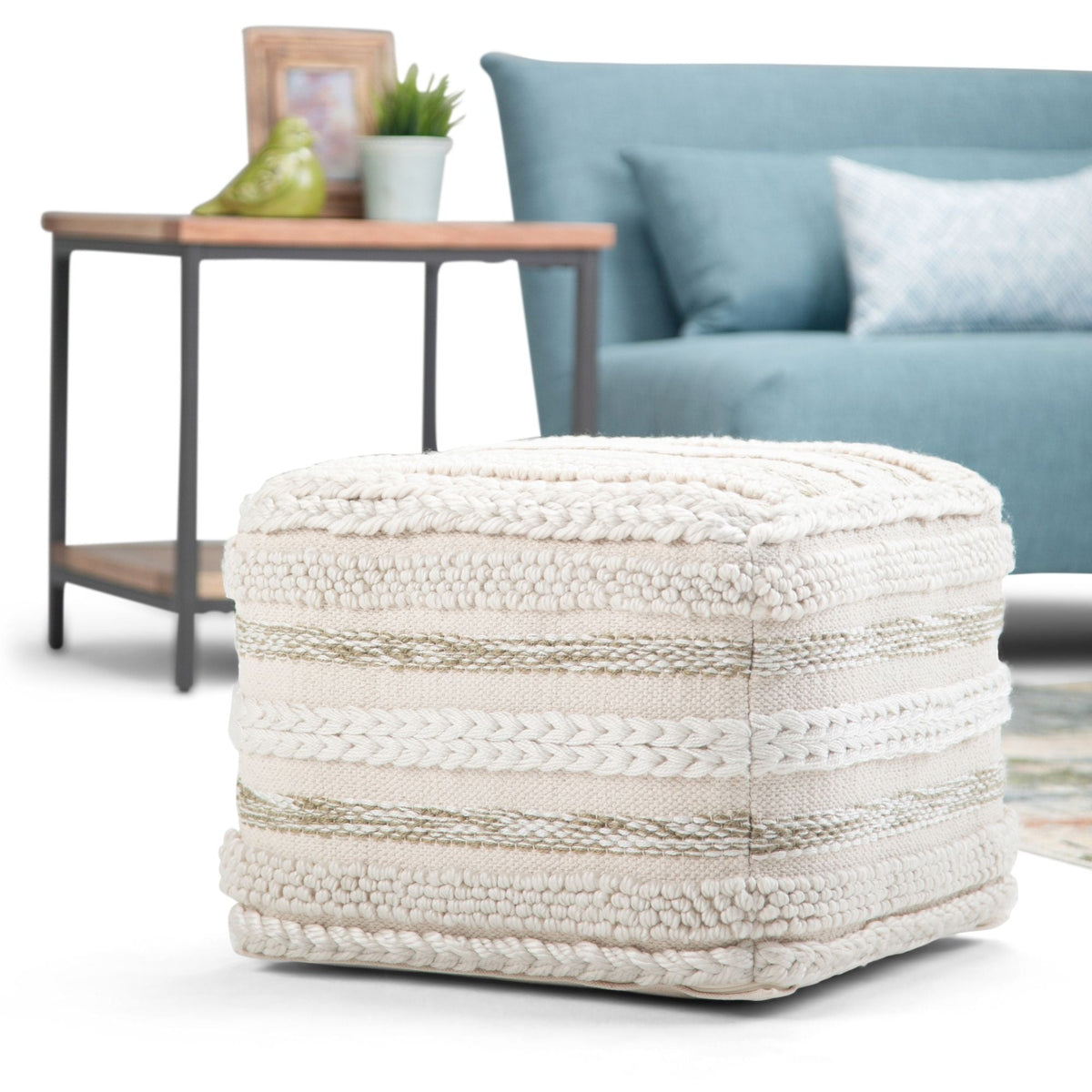 Sommer - Handcrafted Square Pouf, photo 9 of 14