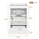 Bathroom Vanity With Sink, Soft Close Door, Adjustable U-Shaped Shelf