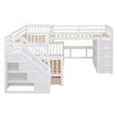 L Shaped Bunk Bed With 3 Drawers, Portable Desk And Wardrobe by HouseOfZazla